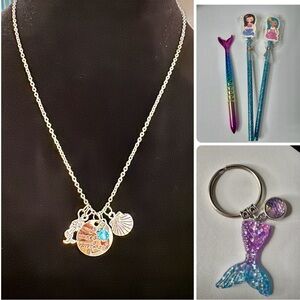 Mermaid pendant necklace bundle
